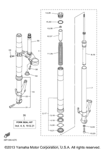 FZ8NAB Передняя вилка