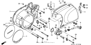VT1100C2 Крышка картера левая