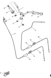 YQ50 Steering handle. cable