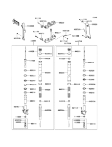 KLX250 Передняя вилка