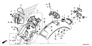 CB1100 (ABS) Задний бампер
