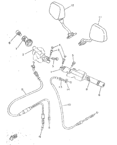 TZR50 Steering handle. cable
