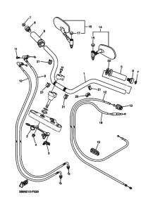 XVS1100 ｽﾃｱﾘﾝｸﾞﾊﾝﾄﾞﾙ & ｹｰﾌﾞﾙ