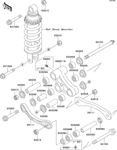 ZX600 Задняя подвеска