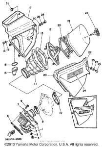 YZ250L Воздушный фильтр