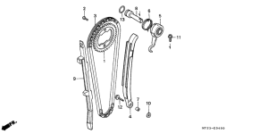 NX500 Цепь грм / натяжное устройство