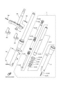 XVS250 Передняя вилка