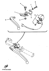 TZ250 Handle switch. lever