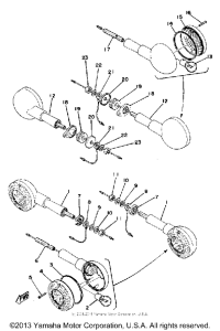 RD400F Поворотники