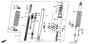 CR125R Вилка передней оси