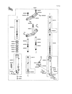 ZX500 Передняя вилка