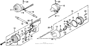 CM400 Задний фонарь
