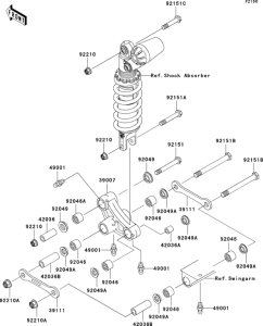 ZX600 Задняя подвеска