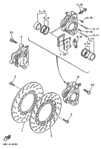 XV1000SE Vorderradbremssattel