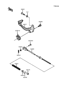 KL250 Педаль тормоза
