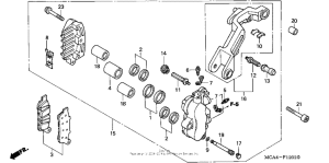 GL1800 Передний тормозной суппорт левый