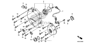 CB1100S (ABS) Крышка картера правая