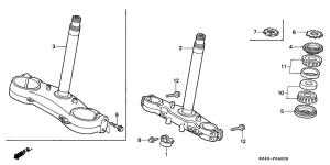 CR125R Траверса нижняя