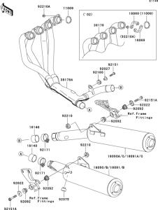 ZX1200 Глушитель