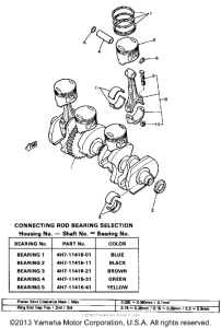 XJ650H Коленчатый вал и Поршень