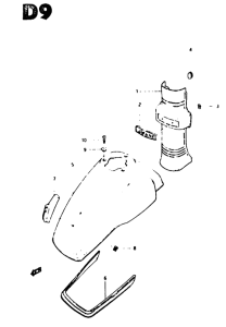 CS50 Frame head cover - front fender