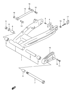 GSX400 Маятник задний