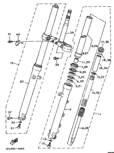TDR125 Передняя вилка