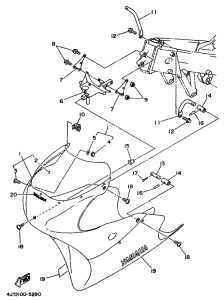 TZ125 Обтекатель 1
