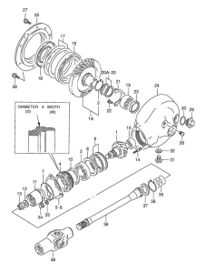 VL1500 Propeller shaft / final drive gear