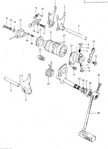 DR500 Переключение передач