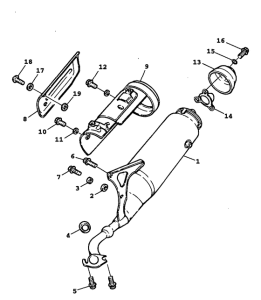 YW100E Выхлопная система