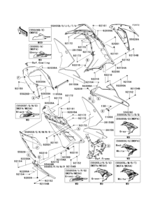 EX250 (ABS) Обтекатель нижний