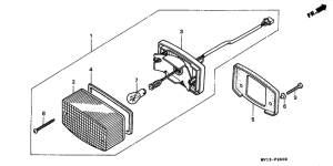 XRV750 Taillight unit ass`y