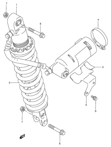 DR350 Задние амортизаторы