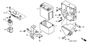 CB250 Battery / battery box