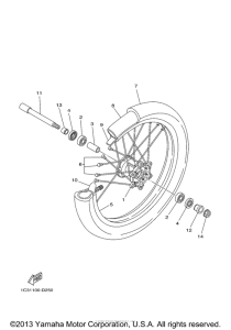 YZ125B1 Переднее колесо