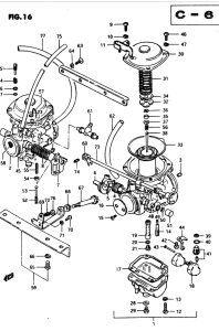 GSX250 Carburetor assy