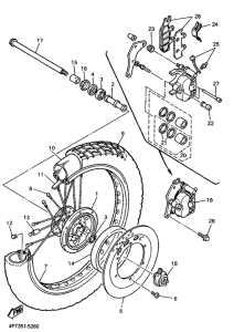 XT600E Переднее колесо