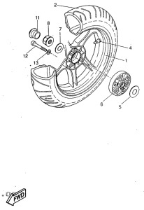 YQ50 Переднее колесо