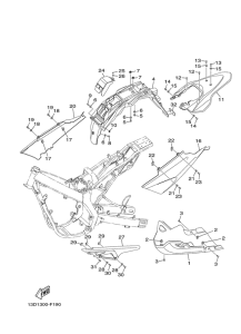 XT125X Задняя часть кузова