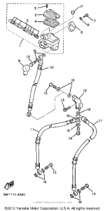 FZR400U Главный тормозной цилиндр