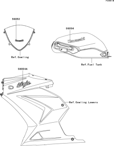 EX250 Decals(green) / (red)(cn)(jcf)