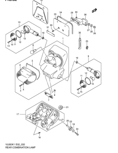 VL800 Задний комбинированный сигнал
