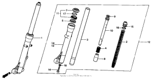 NS50 Передняя вилка