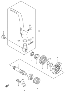 RM125 Ножной стартер