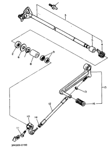 FZR750R Вал переключения