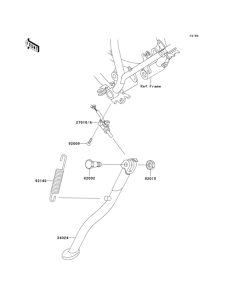 KMX125 Подножка