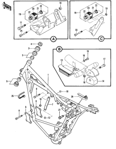 KX420 Frame / frame fittings