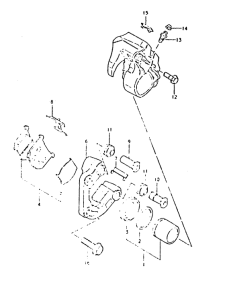 GSX400 Передний суппорт тормозной