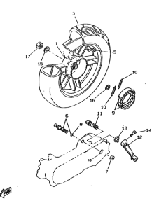CW50 Rear wheel complete assy